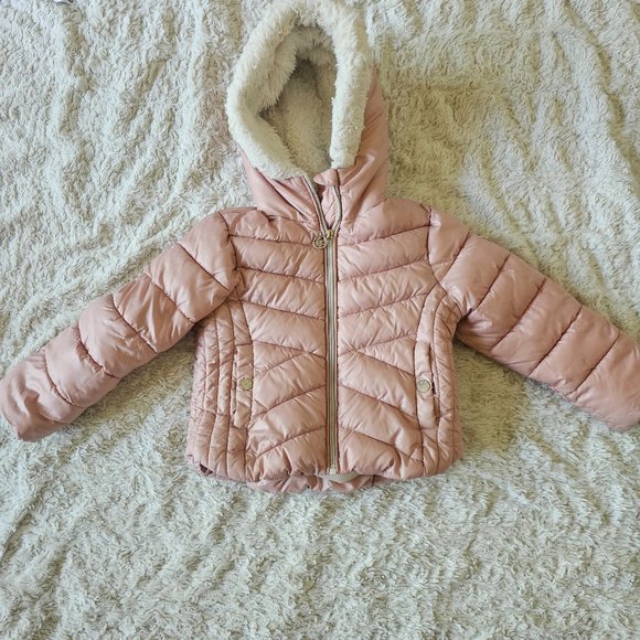 Michael KorsKids' Little Girl's Faux Fur Puffer Jacket, Blush